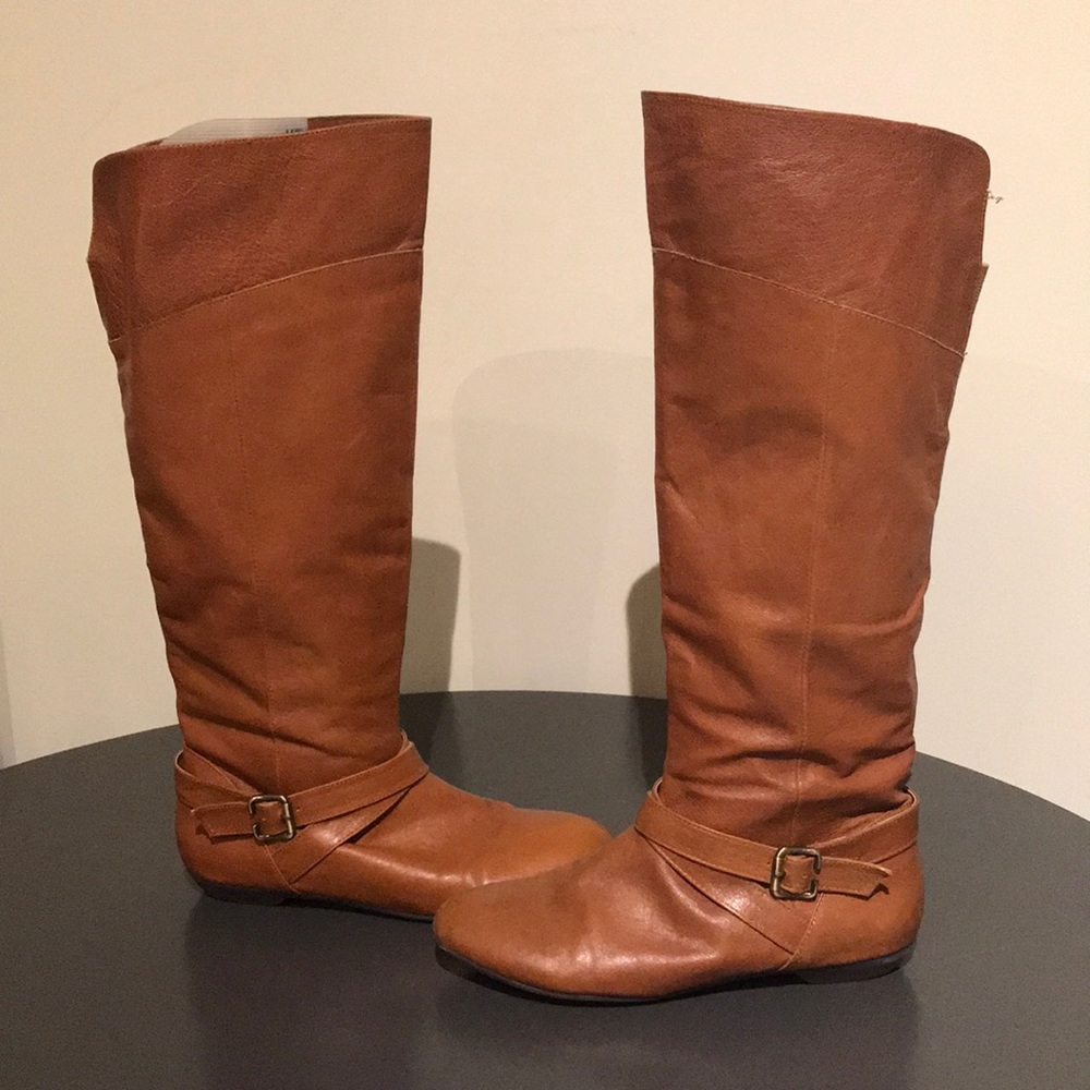 Brown Leather Chinese Laundry Newbie Boots